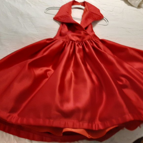 Vintage Tadashi Silk Red Cocktail Dress - Picture 1 of 4